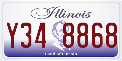IL license plate Y348868