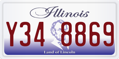 IL license plate Y348869