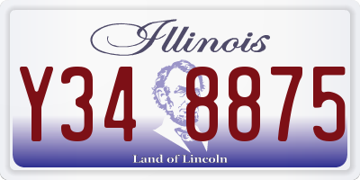 IL license plate Y348875
