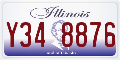 IL license plate Y348876