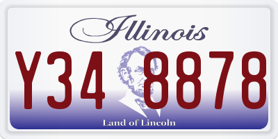 IL license plate Y348878