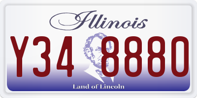 IL license plate Y348880