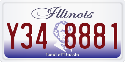 IL license plate Y348881