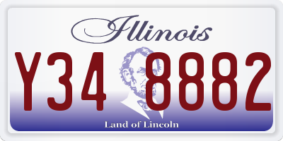 IL license plate Y348882