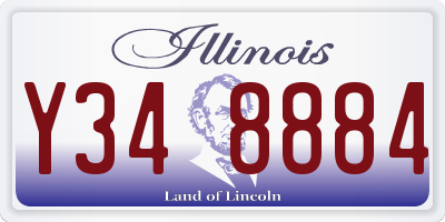 IL license plate Y348884