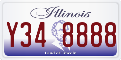 IL license plate Y348888
