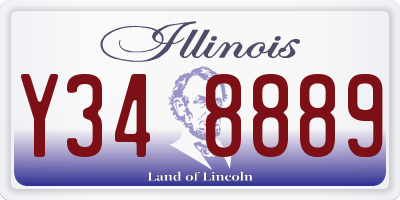 IL license plate Y348889