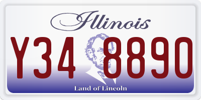 IL license plate Y348890