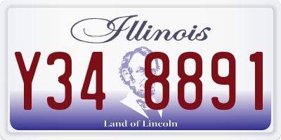 IL license plate Y348891