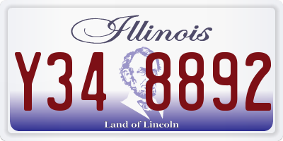 IL license plate Y348892