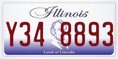 IL license plate Y348893