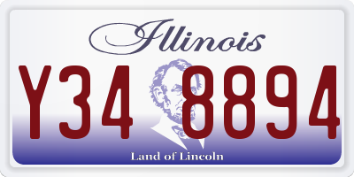 IL license plate Y348894