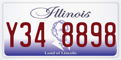 IL license plate Y348898