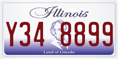IL license plate Y348899