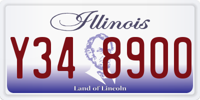 IL license plate Y348900