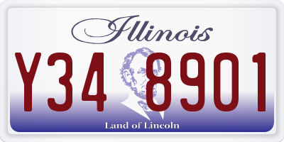 IL license plate Y348901