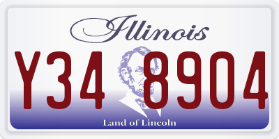 IL license plate Y348904