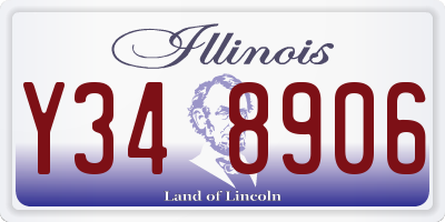 IL license plate Y348906