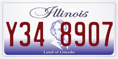 IL license plate Y348907