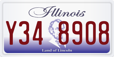 IL license plate Y348908
