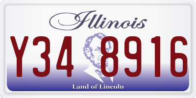 IL license plate Y348916