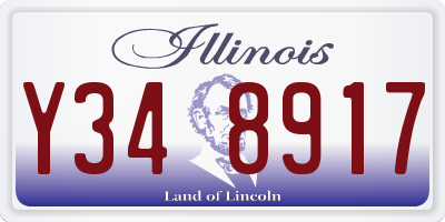 IL license plate Y348917