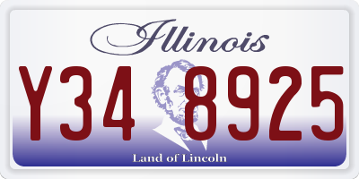 IL license plate Y348925