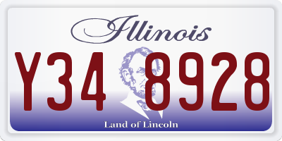 IL license plate Y348928