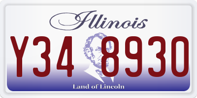 IL license plate Y348930