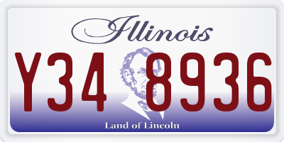 IL license plate Y348936