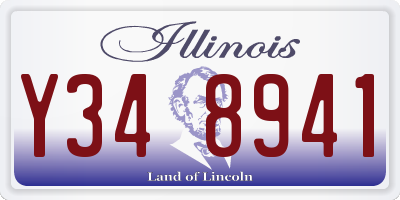 IL license plate Y348941
