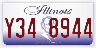 IL license plate Y348944