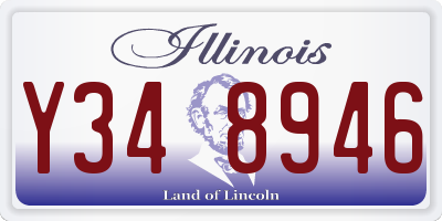IL license plate Y348946