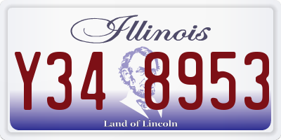 IL license plate Y348953