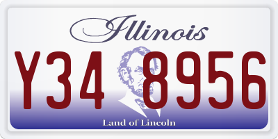 IL license plate Y348956