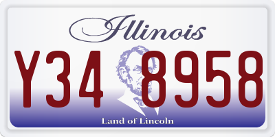 IL license plate Y348958