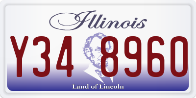 IL license plate Y348960