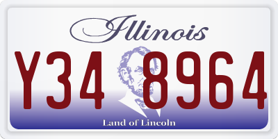 IL license plate Y348964