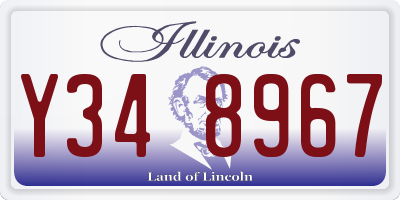 IL license plate Y348967