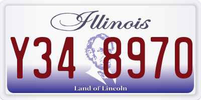 IL license plate Y348970