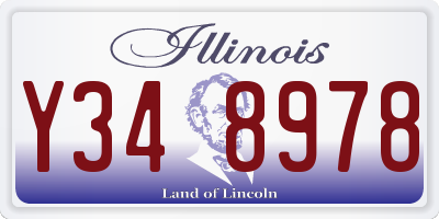 IL license plate Y348978