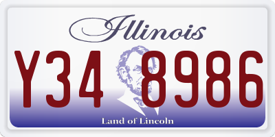 IL license plate Y348986