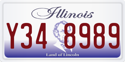 IL license plate Y348989
