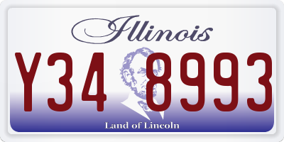 IL license plate Y348993
