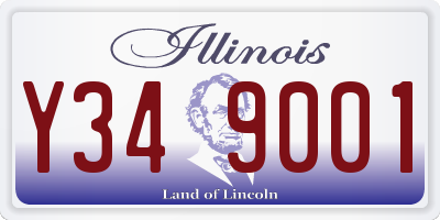 IL license plate Y349001