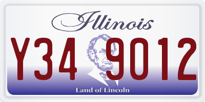 IL license plate Y349012