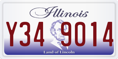IL license plate Y349014