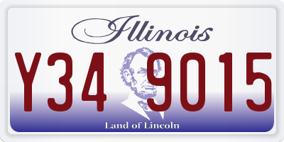 IL license plate Y349015