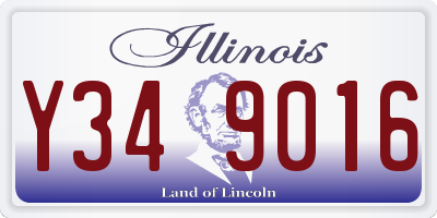 IL license plate Y349016