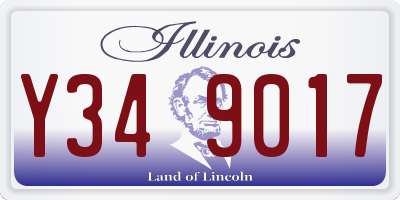 IL license plate Y349017